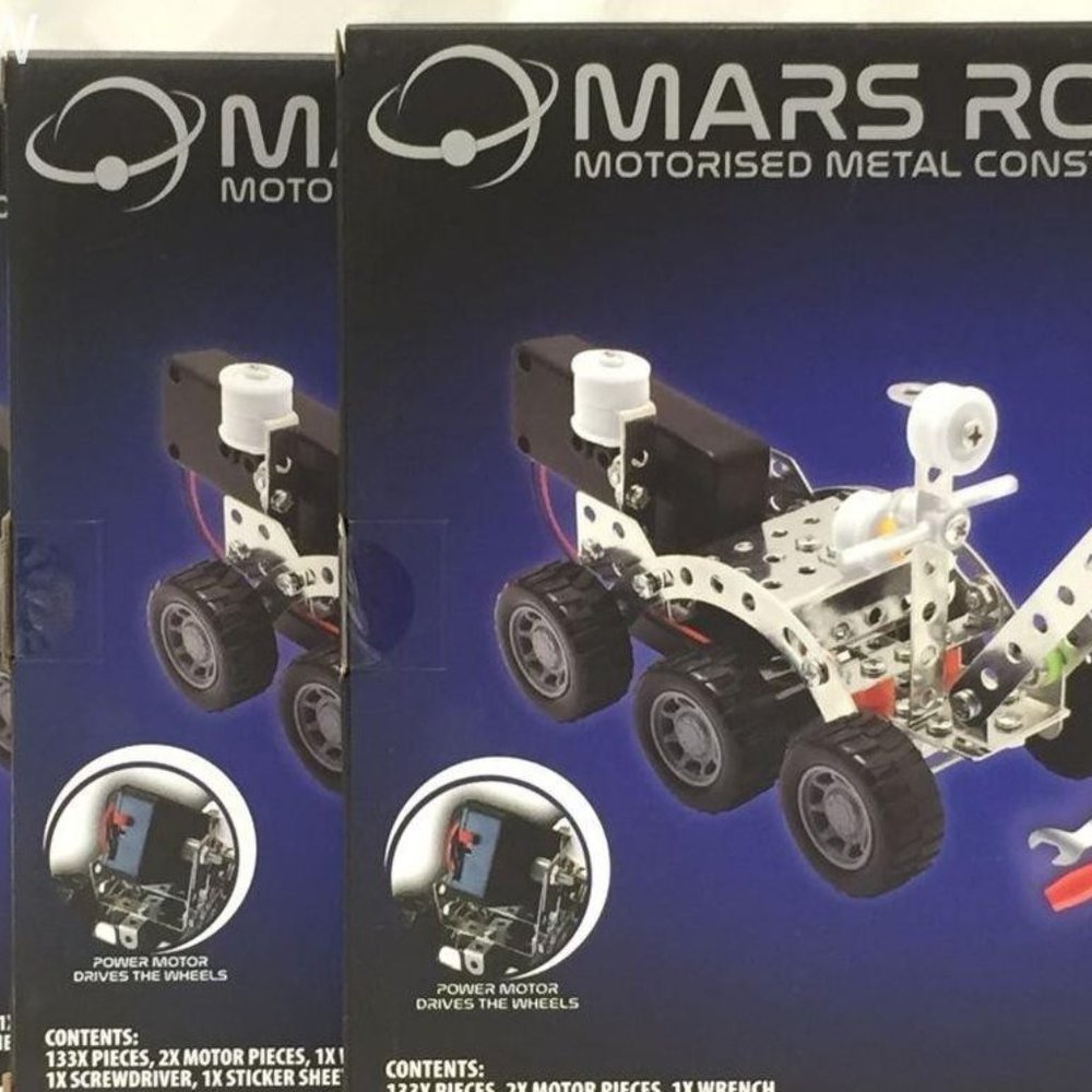 "Double fun" Mars Rover motorized metal construction kits